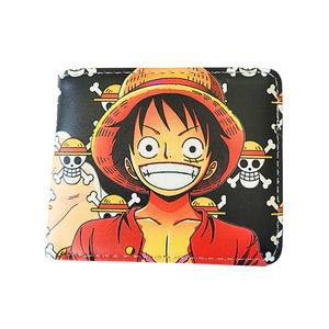 Best Classic Japanese Anime One Piece Luffy Leather Purse Black Wallet A